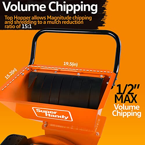 SuperHandy Wood Chipper Shredder Mulcher Ultra Heavy Duty 7HP 3 In 1
