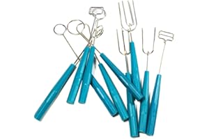 Angoily 1 Set 10pcs Chocolate Dipping Fork Stainless Steel Reusable Candy Cheese Nut Forks Picks Baking Tool Supplies for Hom