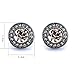 Lureme Champagne Round Cut Cz Crystal Halo Black Rhodium Leverback Dangle Earrings for Women 02002618-er