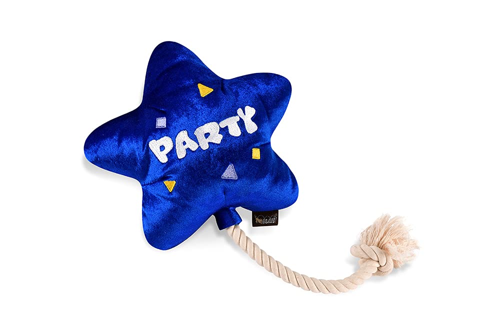 P.L.A.Y. Party Time Plush Dog Toy – “Best Day Ever” Balloon – Durable, Eco-Friendly, Machine Washable – Soft Squeaky Toy for Dogs – Recycled Filler – Birthday or Celebration Gift