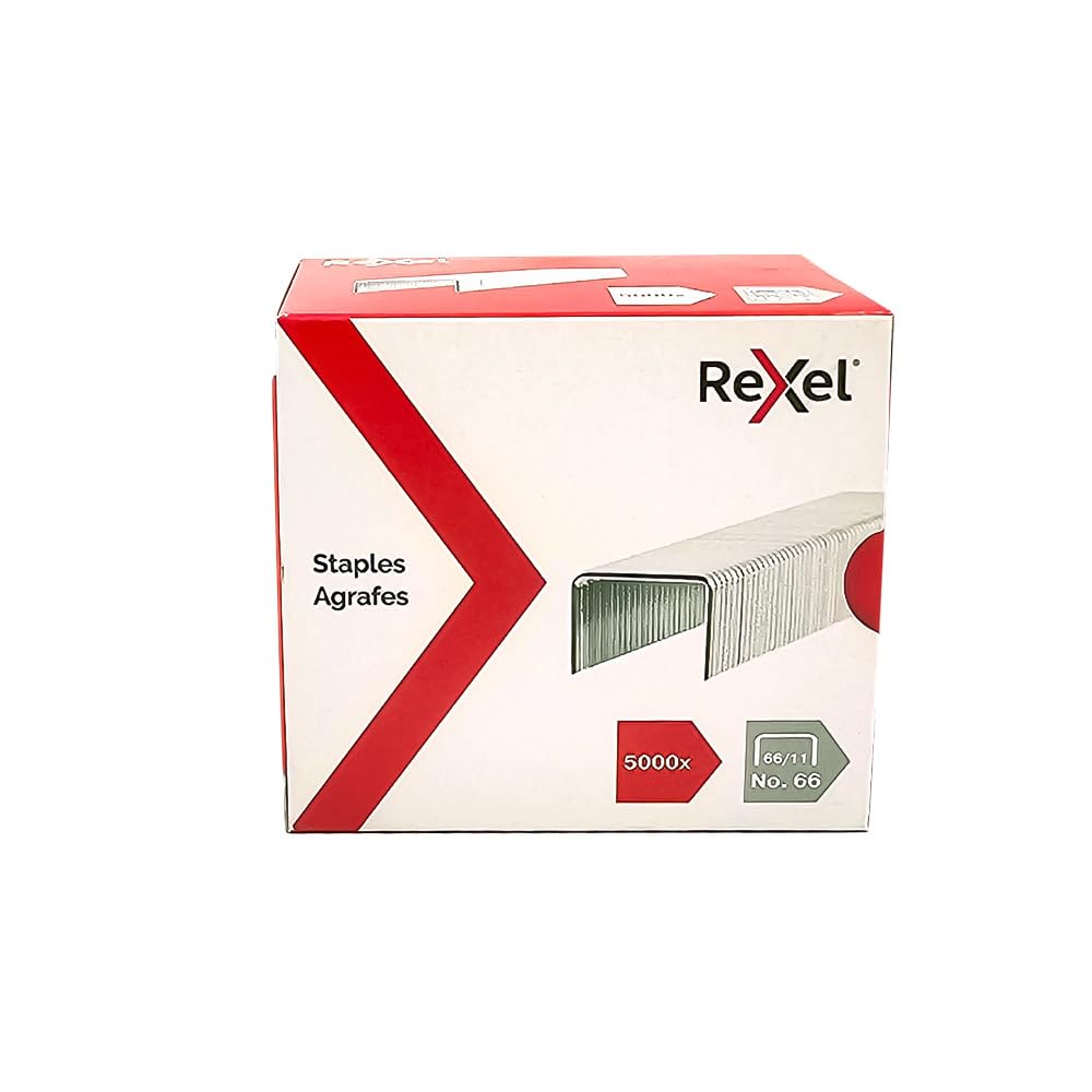 Rexel No.66/11 mm Heavy Duty Staples, For Stapling up to 70 Sheets, Use with the Rexel Giant and Goliath Staplers, Box of 5000, 6070 — image 1