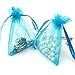 Akstore 100PCS 4x6inch (10x15cm) Drawstring Organza Jewelry Favor Pouches Wedding Party Festival Gift Bags Candy Bags (Light Blue)