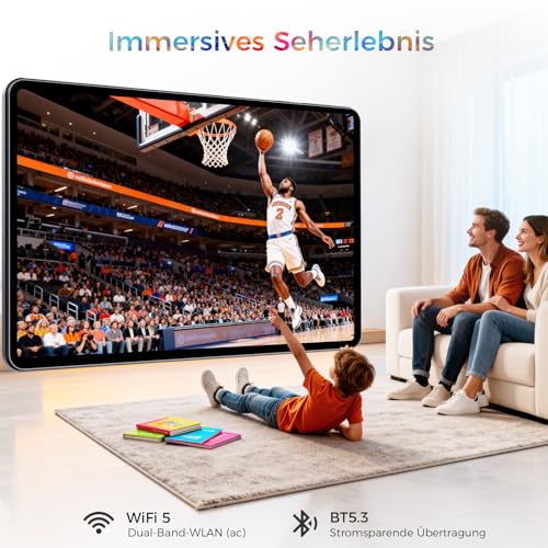 RebotAi 2026 Tablet 13.4 Zoll Android 16 Tablet, 32GB RAM+256GB ROM/1TB TF, 10000mAh Tablet Octa-Core 1920 * 1200 IPS, 5+16MP/GPS/Widevine L1/18W Schnellladung