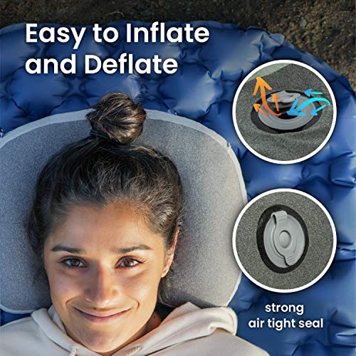 Leisure Co Ultralight Inflatable Camping Pillow Soft Jersey Cotton