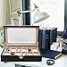 TIMELYBUYS 12 Piece Ebony Wood Watch Display Case and Storage Organizer Box