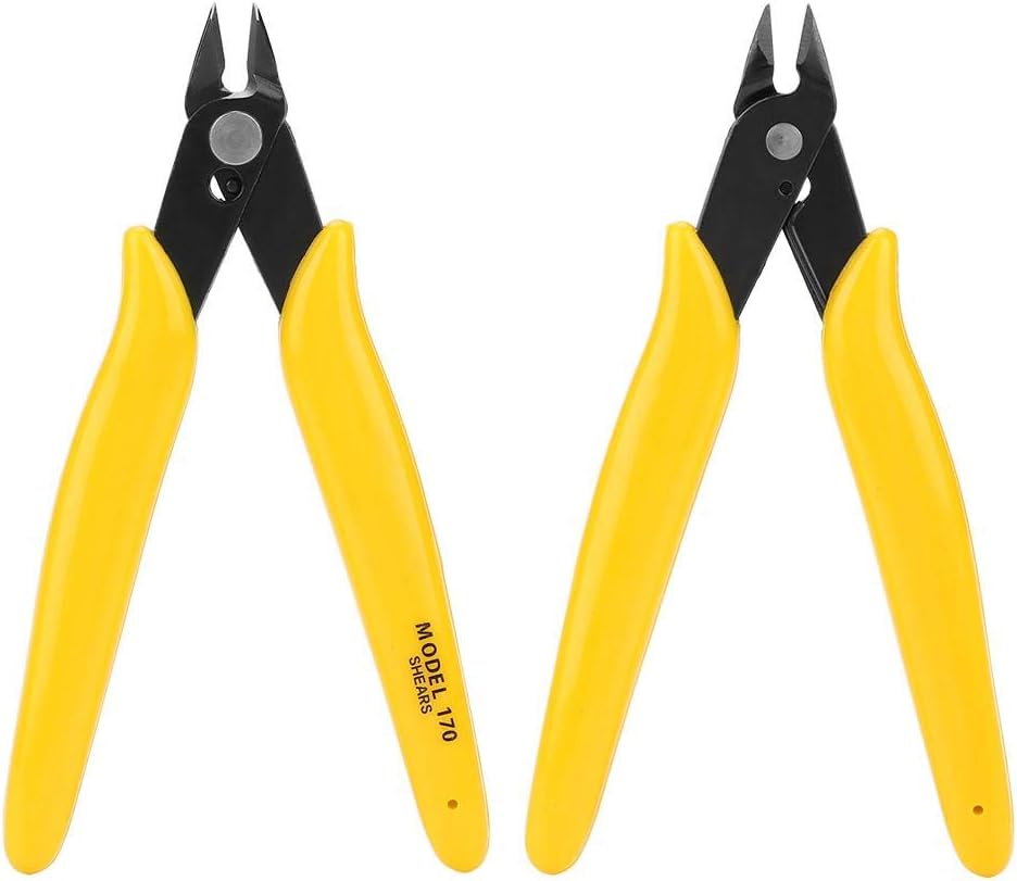 TU-170 5 Inch Electronic Wire Flush Cutter, High hardness Steel Micro Diagonal Cutting Pliers for Electrical Jewelry Processing