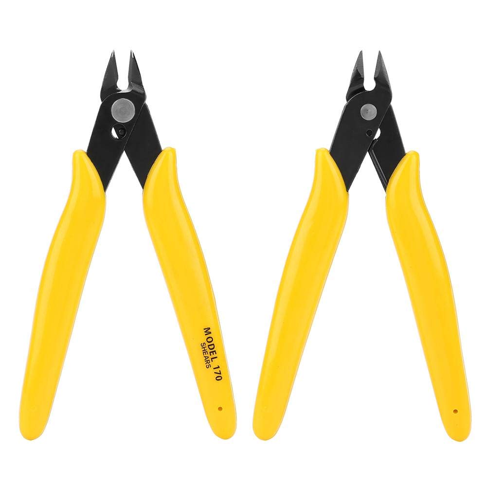 TU-170 5 Inch Electronic Wire Flush Cutter, High hardness Steel Micro Diagonal Cutting Pliers for Electrical Jewelry Processing