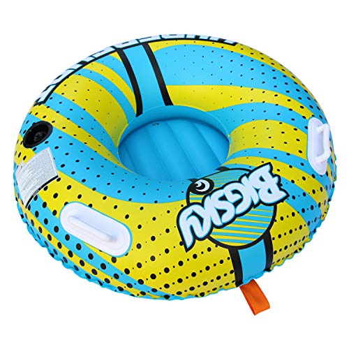 Big Sky Hypershot Towable Tube for 1 Person - Roomy, Durable Boating Tubes for Lake, Beach, River, Snow - Fun Watersports Towables - Quick Inflation and Deflation - One Person Boat Toys and Floats