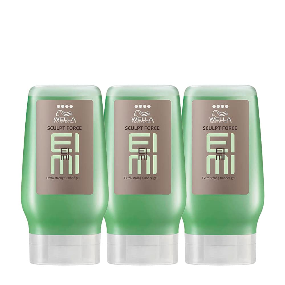 Wella EIMI Sculpt Force 3 x 125 ml Styling Texture Flubber Gel extra stark Professionals
