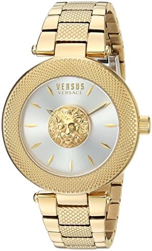 Versus by Versace Women's Brick Lane Quartz Watch with Gold-Plated-Stainless-Steel Strap, 20 (Model: VSP212517