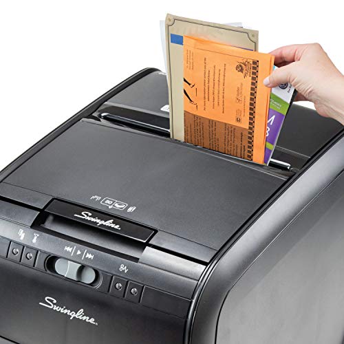 image for Swingline Paper Shredder, Auto Feed, 80 Sheet Capacity, Cross-Cut, 1 U