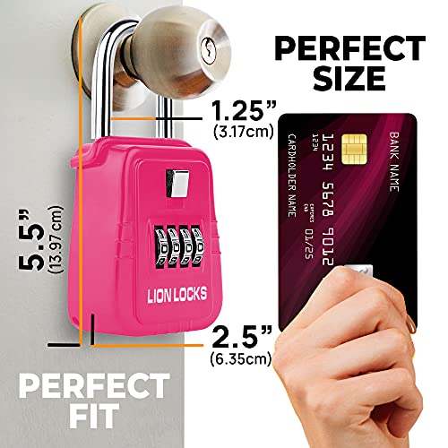 Lion Locks 1500 Key Storage Lockbox, SetYourOwn Code Lock Portable