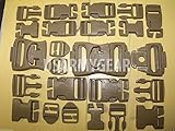 NEW SET of 2 - 32 pc Official US Military Army ILBE USMC Marpat MOLLE II 2 Replacement Backpack BUCKLE SET BELT WEBBING Desert Tan 1,1.5,2