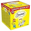 Dreamies Cat Treats Variety Pack, snacks with chicken, salmon flavour and cheese, 60 g (Pack of 12)