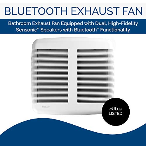 BroanNuTone SPK110 Sensonic Bathroom Exhaust Fan With Bluetooth Speaker, ENERGY STAR Certified