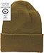 ARMYU Military Genuine GI Watch Cap Warm Winter USN Wool Beanie Solid Cuffed Army Hat (Coyote)