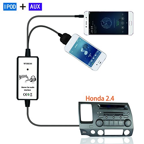 Wyness Car Ipod /AUX CD Audio Aux Adapter Digital Music Cd Changer 3.5mm Interface for Honda 2.4 2003-2011 Accord 2006-2010 Civic 2003-2011 Element 2005-2011 Pilot