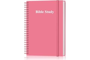 Heveboik Bible Study Journal/Notebook – Church Notes Notebook – Note Taking & Journaling Kit, 5.8" x 8.5", Pink