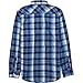 Burnside Blue Plaid Long-Sleeve Woven Shirt - Men's Blue, XL