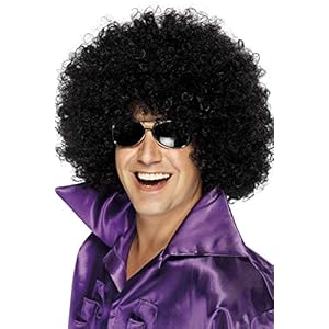 Smiffys Peluca afro, mega grande, negra
