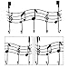 Rbenxia Over the Door Music Hanger Rack - Decorative Metal Hanger for Home Office Use Black