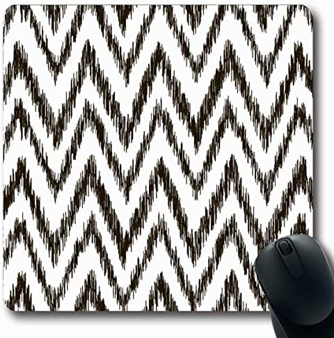 LifeCO Computer Mousepad Indigenous Cherokee Black White Abstract African Mexican American Boho Creative Cultural Design Young Oblong Shape 7.9 x 9.5 Inches Oblong Gaming Non-Slip Rubber Mouse Pad Mat