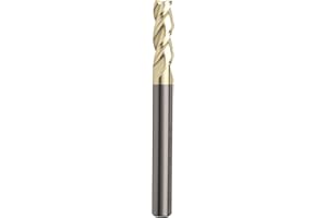 Zorqon 1/4" Carbide Corner Radius End Mills, ZRN Coated, 3 Flute, End Mill Bits for Aluminum, CNC Router Bits with 37 Degree 