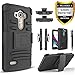 LG G4 Case, Dual Layers [Combo Holster] Phone Cover And Built-In Kickstand Bundled with [HD Screen Protector] Hybird Shockproof And Circlemalls Stylus Pen For LG G4 (Black)