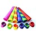 XHSP Self Made Silicone Popsicle Ice Pop Molds With lids attached, Ice Cream Maker Popsicle Molds Tool Ice Lolly & Ice Cream Moulds Jelly Moulds (6, Mixture color-lid divided)