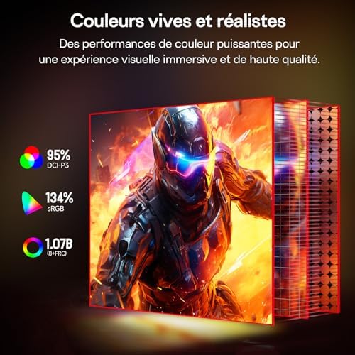 Écran Gaming QHD 27 Pouces 260Hz / 275Hz(UP to), Fast IPS, Temps de Réponse 1 ms, HDR400, 95% DCI-P3, Adaptive Sync, 2× HDMI 2.0, DisplayPort 1.4, VESA 100×100, Technologie Eye-Care