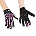 OutMall Cycling Gloves, Skeleton Full-Finger Touchscreen Bike Gloves for Men/Women Bicycle Riding, Motorcycle Racing, Airsoft Paintball, Lifting Fitness, Hunting, Climbing Outdoor Sports (Pink, M)