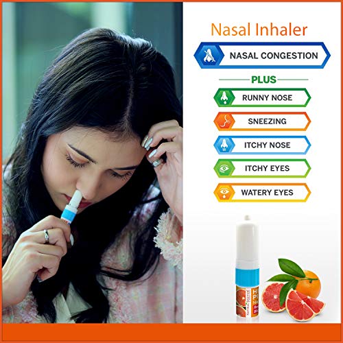 Natural Solution Pink Salt Aromatherapy Nasal Inhaler with Refreshing Blood Orange Essential