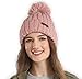 Brook + Bay Pom Pom Beanie Winter Hat for Women - Faux Fur Pompom Warm, Thick & Chunky Soft Cable Knit Hats - Cute & Trendy Cold Weather Knitted Caps - Stylish & Trendy Snow & Ski Beanies for Ladies