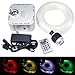 AMKI High Brightness 32W Twinkle Fiber Optic Light Starlight Headliner Kit for Car Home Mixed400pcs 13.1ft Fibers,Bluetooth/APP Remote Music Mode Movie Theater Star Ceiling Decoration