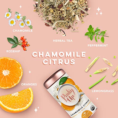Pinky Up Chamomile Citrus Loose Leaf Tea Herbal Tea, Caffeine Free
