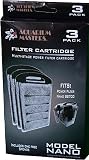 Aquarium Masters 3 Pack Nano Replacement Aquarium Carbon Filter Cartridge Nano Filter!