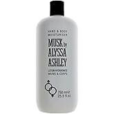 Alyssa Ashley Musk Body Lotion - Lotion for Women and Men - Body Cream for Smooth, Moisturized Skin - Citrus and Bergamot Top Notes - 25.3 oz