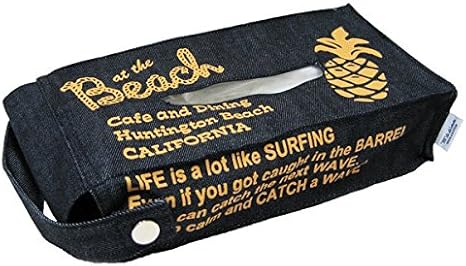 Amazon ハワイアン サーフ デニム ネイビー ティッシュカバー ティッシュボックス ティッシュケース ティッシュ お洒落 インテリ ギフト アメリカン雑貨 アッメリカ雑貨 ティッシュ ティッシュケース ホルダー オンライン通販