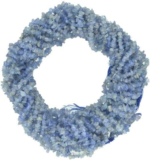 ShreeCrystalsBeads Tanzanite Beads Natural Stone Gemstone Chips Loose Beads for Jewelry Making, Tanzanite Chips, 2 Strands Each of 34" Length