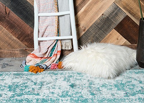 Unique Loom Sofia Collection Turquoise 2 x 13 Runner Area Rug (2' x 13')