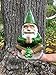 GlitZGlam Zen Gnome and Zen Frog - Namaste– Tranquility and Peacefulness for Your Fairy Garden and Garden Gnomes A Large 9¼ Inches Tall Miniature Gnome Figurine