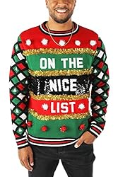 Tipsy Elves Mens Naughty or Nice Reversible Sequin