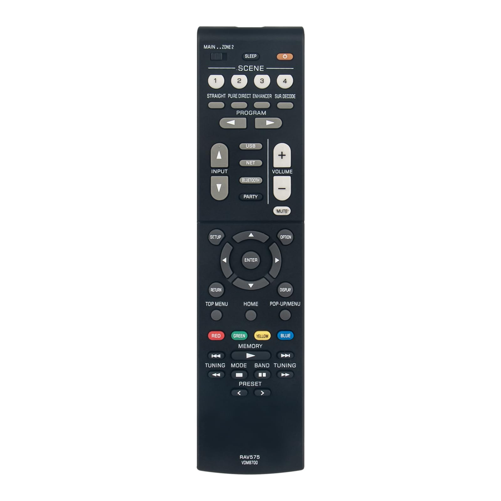VINABTY New RAV575 VDM8700 Remote Replace for YAMAHA AV Receiver RAV575-VDM8700 VDM87000, VDM8700, RAV575, RTVDM87000, RX-V6A, RXV6A, TSR700, TSR-700, TSR 700 Remote Controller