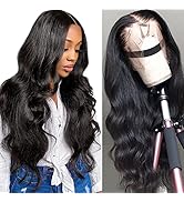Flwing Body Wave Lace Front Wigs Human Hair Pre Plucked with Baby Hair, 20 Inch 13x4 Lace Frontal...