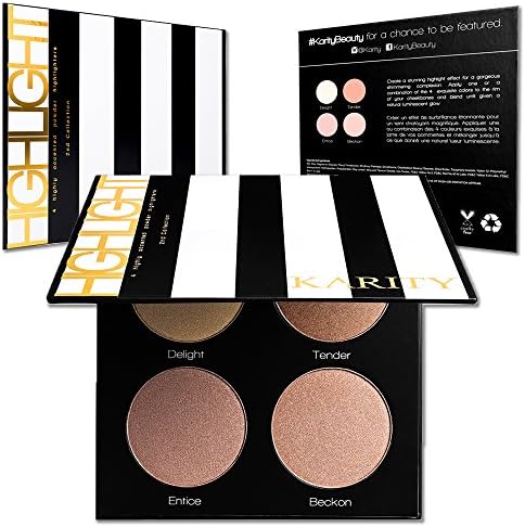 Ultra Pigmented Highlighting Kit - Glow Series Highlighter Makeup Palette Set - Includes 4 Illuminating Powders (2nd Collection)