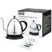MLITER Electric Gooseneck Kettle Cordless Stainless Steel Drip Kettle for Pour Over Coffee and Tea, 1000W Water Boiler 1.0 Litre Tea Heater with Auto Shut Off & Boil Dry Protection