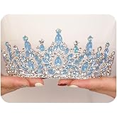 JWICOS Crystal Crowns and Tiaras Headband for Women Princess Wedding Tiara for Birthday Party Prom Bridal Tiara Crown for Halloween Costume