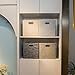 Posprica Storage Bins,11×11 Foldable Storage Cubes Boxes Container Closet Organizer Shelf Cabinet Bookcase,Thick Fabric Drawer Container - 4pcs,Coffee