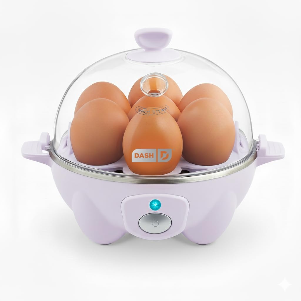 Photo 1 of ***VERY USED*** Dash Rapid Egg Cooker - Boiler, Poacher & Steamer - Includes Measuring & Recipe Guide - Dishwasher Safe - Holds 7 Eggs, Lavender