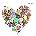 1500 PCS Assorted Bulk Buttons Mixed Colors Size Buttons for Crafts,Round Craft Buttons for Sewing DIY Crafts，Children's Manual Button Painting